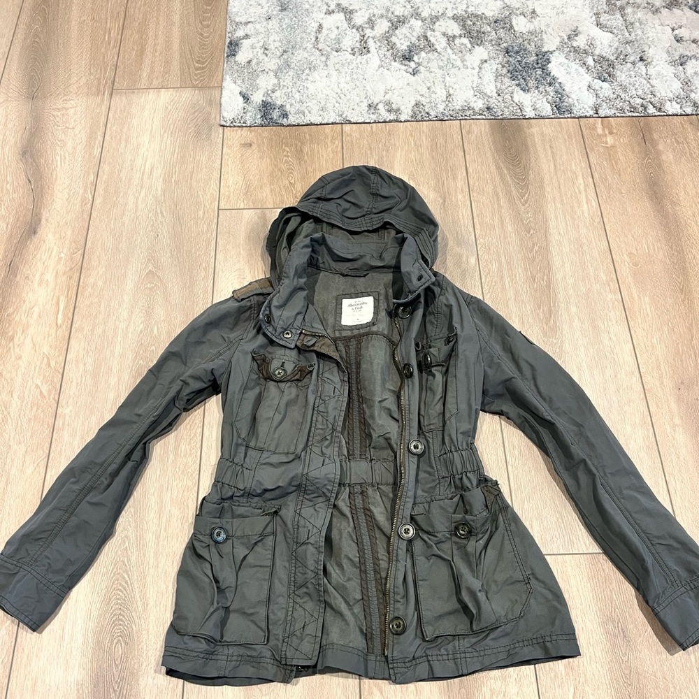 Women's Gray Hooded Jacket